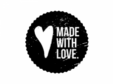 Okrúhla pečiatka - MADE WITH LOVE
