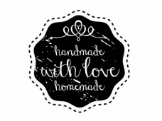 Okrúhla pečiatka - handmade with love homemade