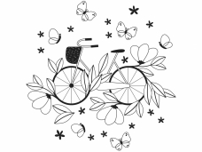 Silikónová pečiatka - Bicykel
