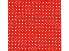 Filc 1 mm 30 x 30 vzorovaný - červený s bodkami
