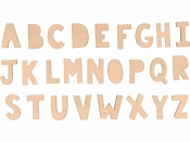 Drevená abeceda - 2,6 cm - 72 ks