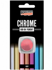Rub-on pigment Chrome - Červená