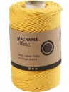Macramé bavlnený špagát 2 mm - žltý