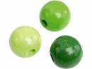 Drevené korálky 8 mm mix - 85 ks - svetlé zelené