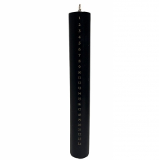 Adventná sviečka čierna so zlatými číslami 24 cm – zelenozlatý nádych