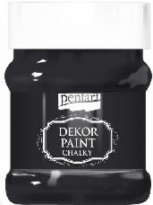 Akrylová vintage farba Dekor Paint - 230 ml - ebenová čierna