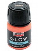Akrylová farba GLOW fosforeskujúca 30ml - oranžová