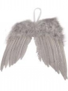 Anjelské krídla 20 cm - vintage sivé   