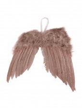 Anjelské krídla 15 cm - vintage ružové