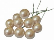 Aranžérsky zápich dekoračná gulička 1 cm 10 kusov - perleť