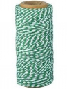 Bavlený špagát 100 m - bielo-zelený