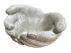 Betónový kvetináč – ruky 15 cm