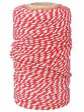 Bavlnený špagát 100m - bielo-červený