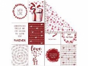 Designové papiere 30,5 x 30,5 cm - 5 ks - Love & Hearts 