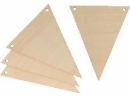 Drevené vlajočky girlanda  trojuholníky - sada 4 kusy