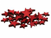 Drevená hviezdička 5cm - červená 