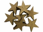 Drevená hviezdička 3cm - zlatá