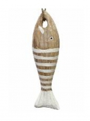 Drevená dekorácia ryba 30 cm - natur