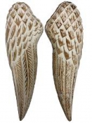 Drevené anjelské krídla XL 40 cm - vintage biele