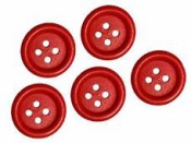 Drevené červené gombíky 30 mm - 5 ks