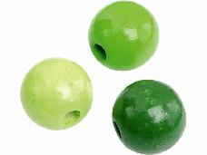 Drevené korálky 4 mm mix - 165 ks - svetlé zelené