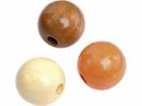 Drevené korálky 8 mm mix - 85 ks - oranžovo - hnedé