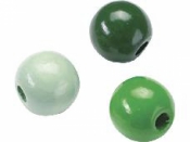 Drevené korálky 8 mm mix - 85 ks - zelené