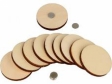 Drevené okrúhle magnetky 4,5 cm - sada 10 kusov