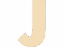 Drevené písmeno - 45 mm - J
