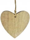 Drevené srdce 7 cm - natur