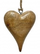 Drevené srdce s glazúrou 10 cm - karmínové