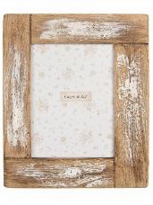 Drevený fotorámček Clayre & Eef – hnedý, 21×2×26 cm / 13×18 cm
