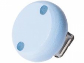Drevený klip na cumlík 30 mm - pastelový modrý
