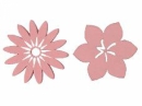 Drevený výrez kvet margarétka 4cm - ružový