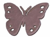 Drevený výrez motýľ - 3,5cm - ružový plyš