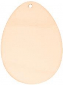 Drevený výrez vajíčko 8 cm - 6 kusov