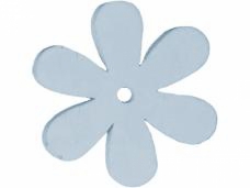 Drevený výrez kvet - 4cm - modrý