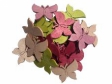 Drevený výrez motýľ 4cm - vintage ružový