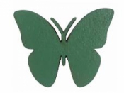 Drevený výrez motýľ - 3,5cm - tyrkysový zelený 