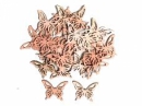 Drevený výrez 3,5 cm motýľ - krojený - pastelový ružový