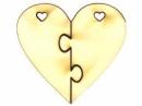 Drevený výrez srdce 5cm - puzzle