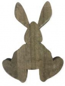 Drevený zajac 7 cm - šedý