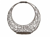 Dekoratívny drôtený košík Clayre & Eef – sivý, 22 × 8 × 20 cm