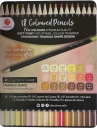 Farebné ceruzy - sada 18 ks - hnedé