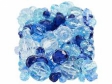 Fazetové plastové korálky 10g - modré