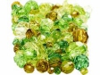 Fazetové plastové korálky 10g - zelené