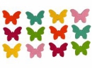 Filcové výrezy - farebné motýle 12ks