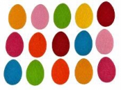 Filcové výrezy - farebné vajíčka 15ks