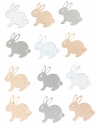 Filcové výrezy - mini zajace - 12ks