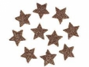 Glitrovaná hviezdička penová 3 cm - bronzová